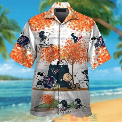 Houston Texans Snoopy Charlie Brown Autumn Hawaiian Shirt And Shorts - Hot Sale 2025