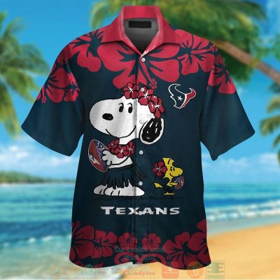 Houston Texans Snoopy Woodstock Hawaiian Shirt And Shorts - Hot Sale 2025
