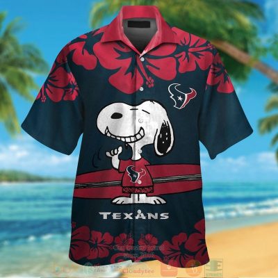 Houston Texans Snoopy Hawaiian Shirt And Shorts - Hot Sale 2025
