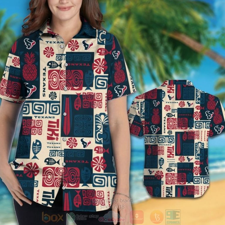Houston Texans Fish Bone Hawaiian Shirt And Shorts - Hot Sale 2025