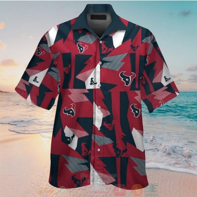 Houston Texans Red Blue Hawaiian Shirt And Shorts - Hot Sale 2025