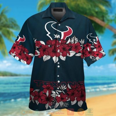 Houston Texans Red Tropical Plants Hawaii Shirt, Shorts - Hot Sale 2025