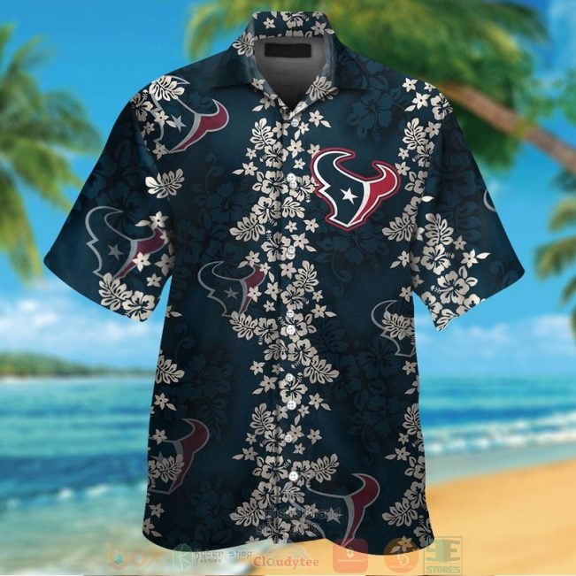 Houston Texans Tropical Plants Dark Blue Hawaii Shirt, Shorts - Hot Sale 2025