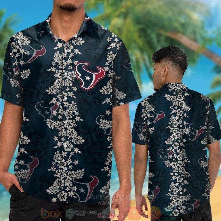 Houston Texans Tropical Plants Dark Blue Hawaii Shirt, Shorts - Hot Sale 2025