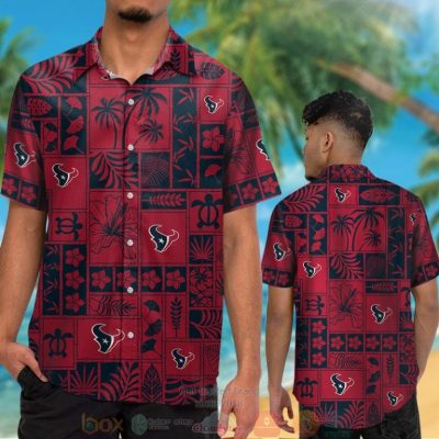 Houston Texans Tropical Plants Red Hawaii Shirt, Shorts - Hot Sale 2025