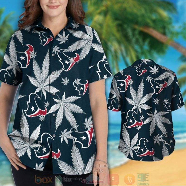 Houston Texans Weed Dark Blue Hawaii Shirt, Shorts - Hot Sale 2025