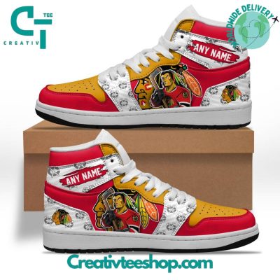 NHL Chicago Blackhawks Special Team Mascot Design Air Jordan 1 Sneaker - soulcals.com