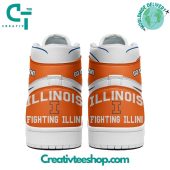 Illinois Fighting Illini Basketball Go Illini Air Jordan 1 Sneaker - demo10