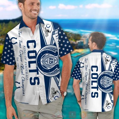 Indianapolis Colts King Of Football Two Times Super Bowl Champions Hawaiian Shirt And Shorts - Hot Sale 2025
