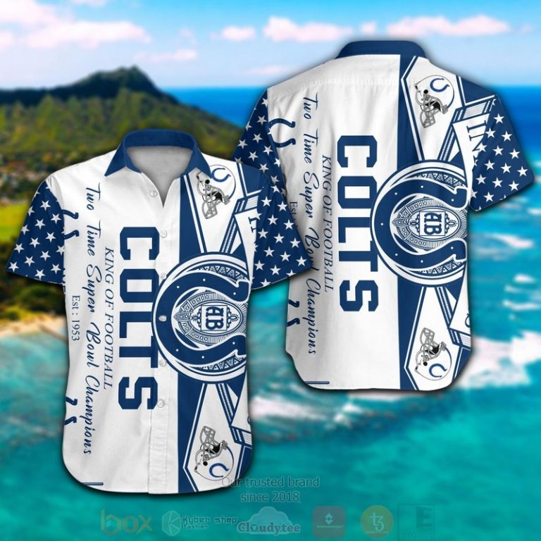 Indianapolis Colts King Of Football Two Times Super Bowl Champions Hawaiian Shirt And Shorts - Hot Sale 2025