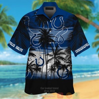 Indianapolis Colts Palm Tree Blue Black Hawaii Shirt, Shorts - Hot Sale 2025