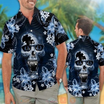 Indianapolis Colts Skull Hawaiian Shirt And Shorts - Hot Sale 2025