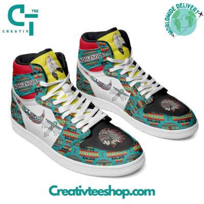 Indigenous You Are On Stolen Land Air Jordan 1 Sneaker - soulcals.com