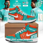 Inter Miami New 2024 Aqua Air Jordan 1 Sneaker - soulcals.com