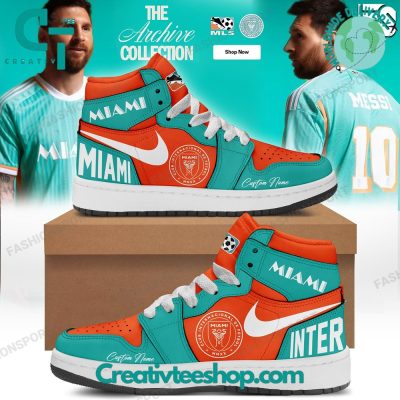Inter Miami New 2024 Aqua Air Jordan 1 Sneaker - soulcals.com