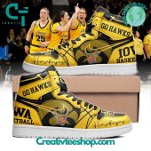 Iowa Hawkeyes Basketball High Top Air Jordan 1 Sneaker - demo10