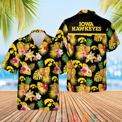 Iowa Hawkeyes Men?S Basketball Ncaa Pineapple Hawaiian Shirt, Shorts - Hot Sale 2025