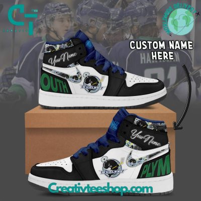 OHL Plymouth Whalers Air Jordan 1 Sneakers - soulcals.com