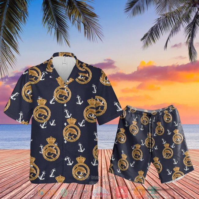 Italian Navy Submarine Dolphins Badge Pin Black Hawaiian Shirt, Short - Hot Sale 2025