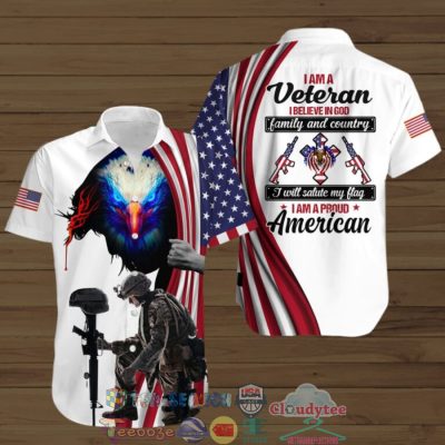 I Am A Veteran Believe In God Family Country Independence Day Hawaiian Shirt And Shorts - Hot Sale 2025