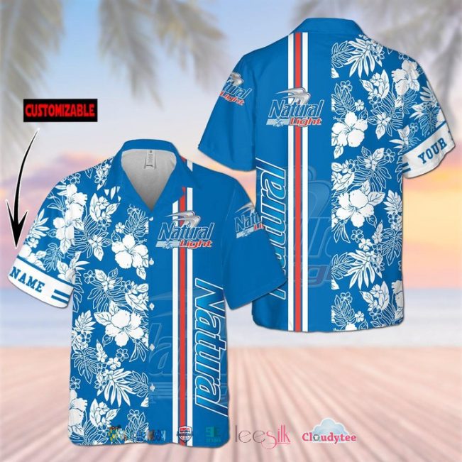 Personalized Natural Light Tropical Hawaiian Shirt Beach Short - Hot Sale 2025