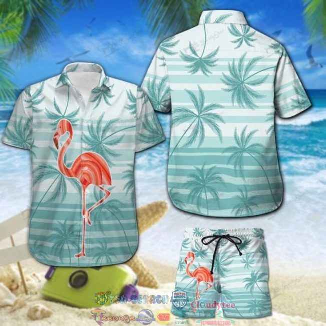 Flamingo Palm Tree Hawaiian Shirt And Shorts - Hot Sale 2025