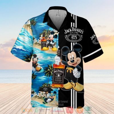 Jack Daniel?S No.7 Mickey Mouse On The Beach 3D Hawaiian Shirt, Short - Hot Sale 2025