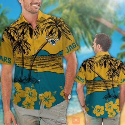 Jacksonville Jaguars Hibiscus Gold Hawaiian Shirt And Shorts - Hot Sale 2025