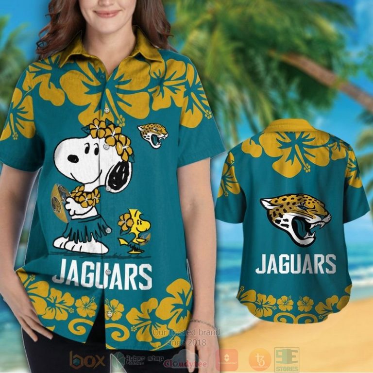 Jacksonville Jaguars Snoopy Woodstock Hawaiian Shirt And Shorts - Hot Sale 2025