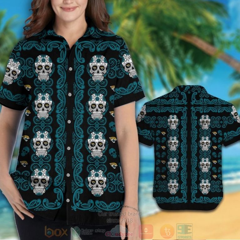 Jacksonville Jaguars Sugar Skull Hawaiian Shirt And Shorts - Hot Sale 2025