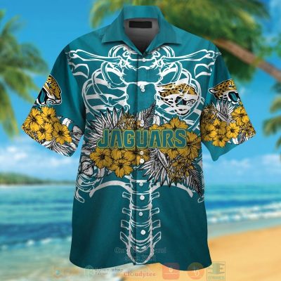 Jacksonville Jaguars Gold Hibiscus Teal Hawaii Shirt, Shorts - Hot Sale 2025