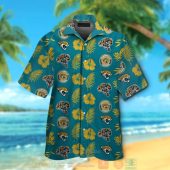 Jacksonville Jaguars Logo Hibiscus Gold Teal Hawaii Shirt Shorts.jpg - demo10