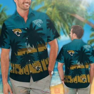 Jacksonville Jaguars Palm Tree Dark Teal Hawaiian Shirt And Shorts - Hot Sale 2025