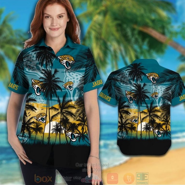 Jacksonville Jaguars Palm Tree Teal Black Hawaii Shirt, Shorts - Hot Sale 2025