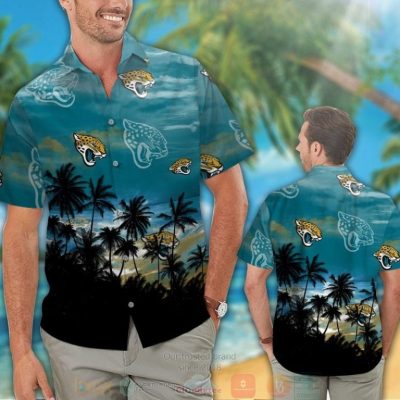 Jacksonville Jaguars Palm Tree Teal Black Hawaiian Shirt And Shorts - Hot Sale 2025