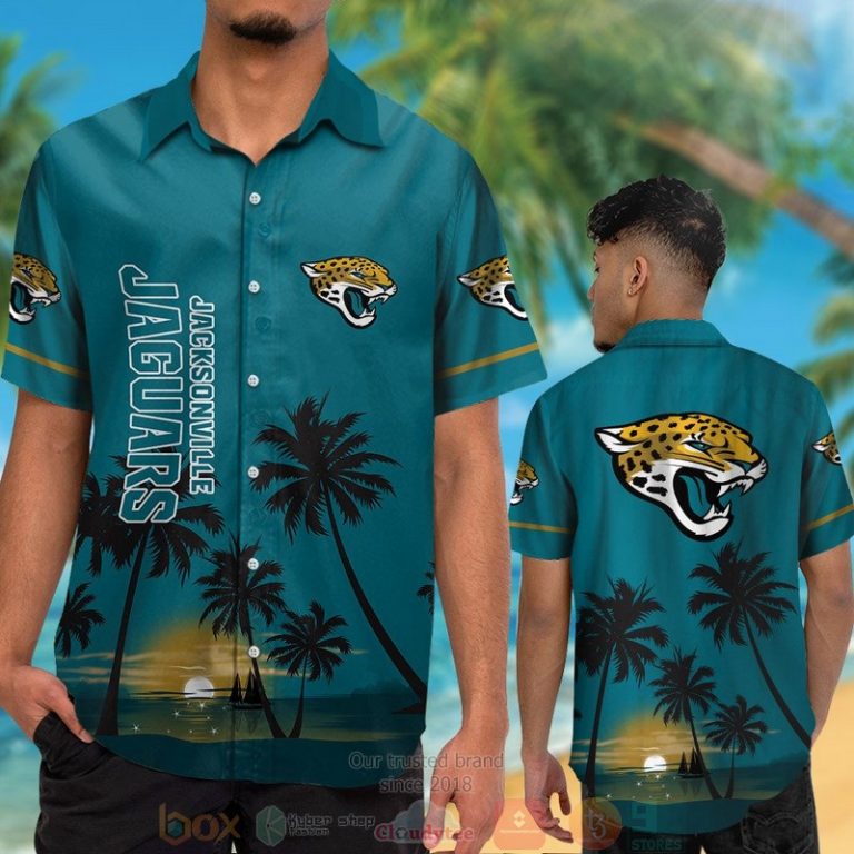 Jacksonville Jaguars Palm Trees Dark Teal Hawaii Shirt, Shorts - Hot Sale 2025