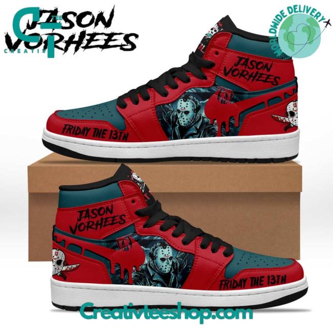 Jason Voorhees Friday The 13th Air Jordan 1 Sneaker - soulcals.com