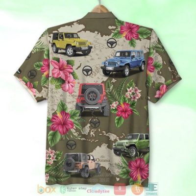 Jeep Tropical Flower Seamless Pattern Hawaiian Shirt, Shorts - Hot Sale 2025