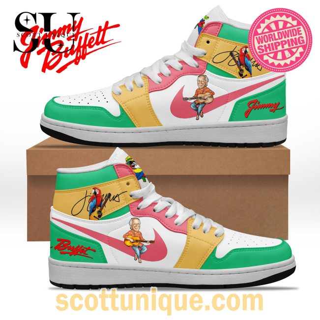 Jimmy Buffett Signature Summer Nike Air Jordan 1 High Top Sneaker -Soulcals.com