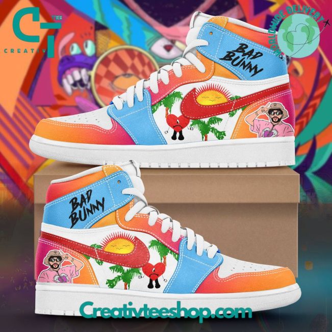 Bad Bunny "Un Verano Sin Ti" New Album Air Jordan 1 Shoes - Creativteeshop