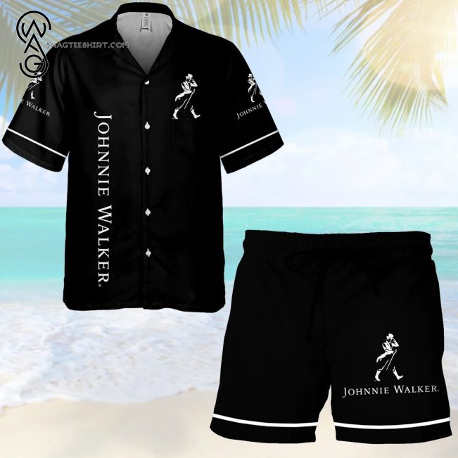Johnnie Walker All Over Print Hawaiian Shirt And Beach Shorts - Hot Sale 2025