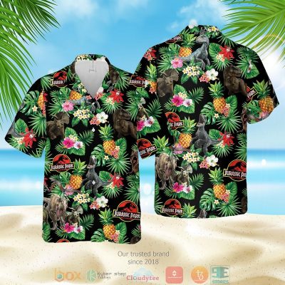 Jurassic Park Dinosaurs Pineapple Hawaiian Shirt, Shorts - Hot Sale 2025