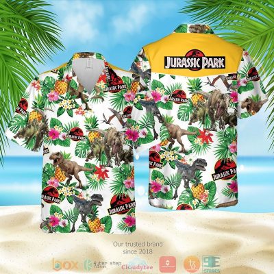 Jurassic Park Pineapple Hawaiian Shirt, Shorts - Hot Sale 2025