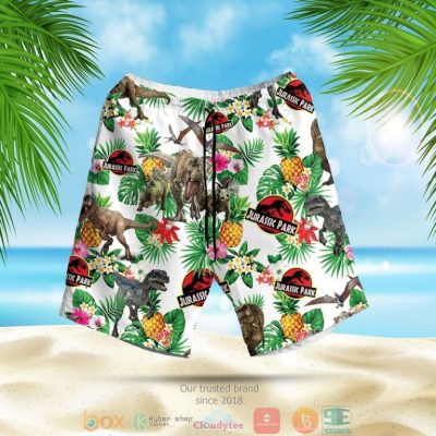 Jurassic Park Pineapple Hawaiian Shirt, Shorts - Hot Sale 2025