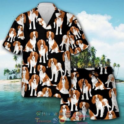Cavalier King Charles Spaniel Cute Art Hawaiian Shirt And Shorts - Hot Sale 2025