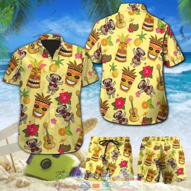 Pug Tropical Tiki Pineapple Hawaiian Shirt And Shorts - Hot Sale 2025