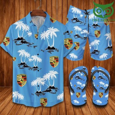 PORSCHE blue islands FLIP FLOPS AND COMBO HAWAII SHIRT SHORTS