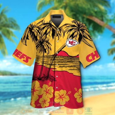 Kansas City Chiefs Hibiscus Yellow Hawaiian Shirt And Shorts - Hot Sale 2025