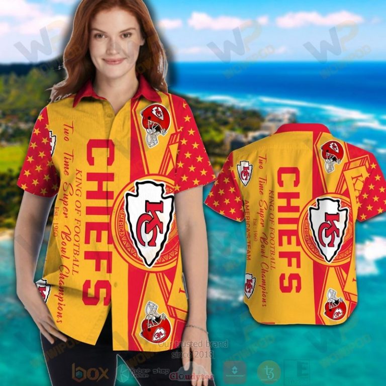 Kansas City Chiefs King Of Football Two Times Super Bowl Champions Hawaiian Shirt And Shorts - Hot Sale 2025