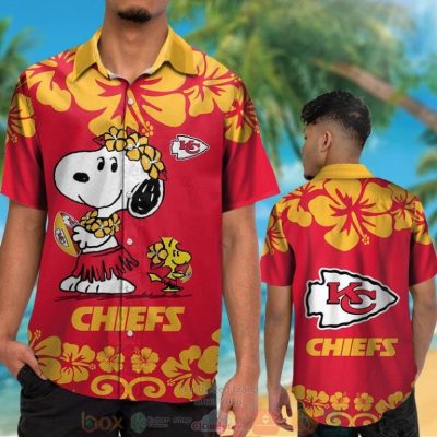 Kansas City Chiefs Snoopy Woodstock Hawaiian Shirt And Shorts - Hot Sale 2025